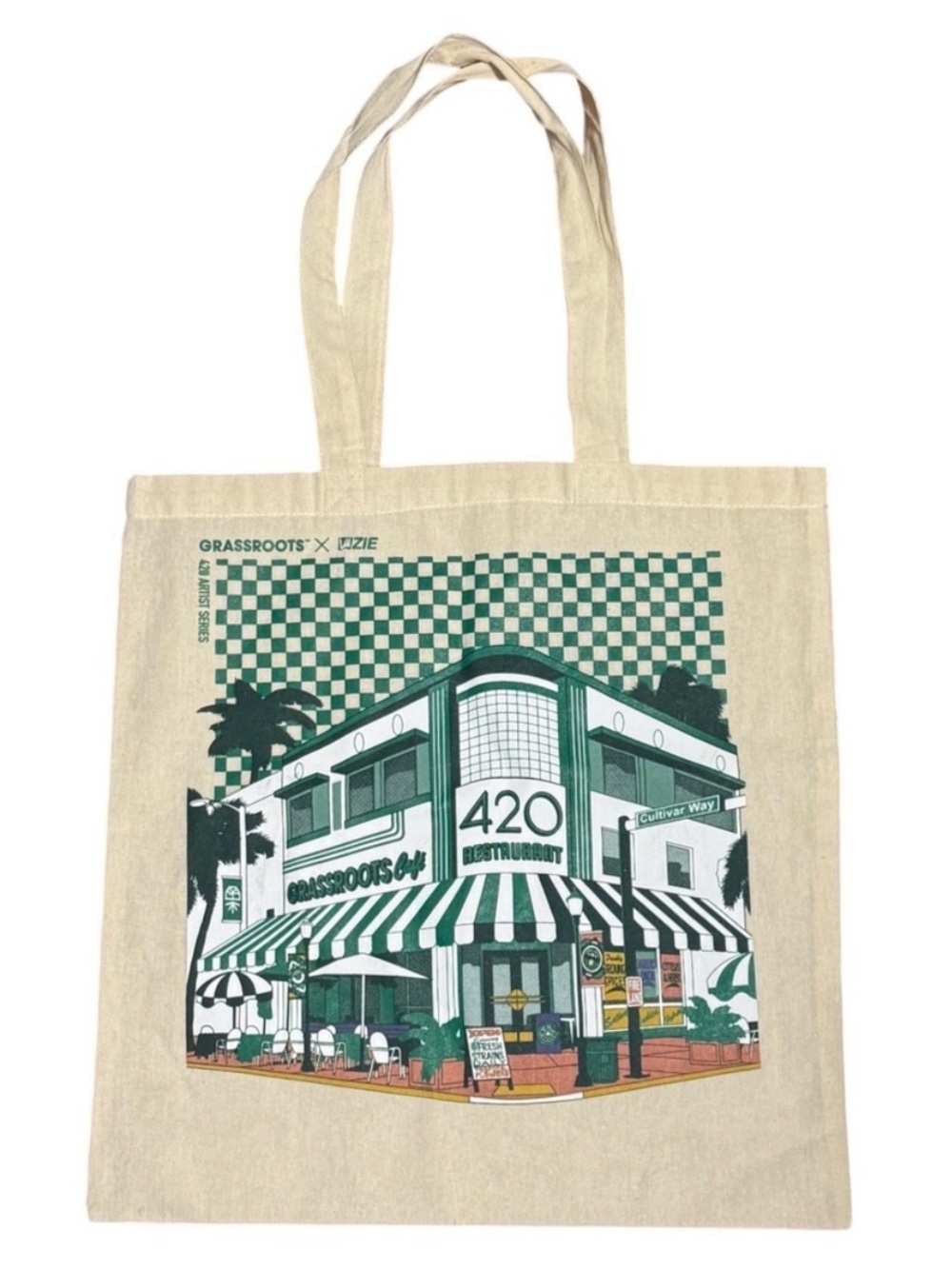 Grassroots California 420 Artist Series RARE Grassroots × Vizie Limited Tote Bag